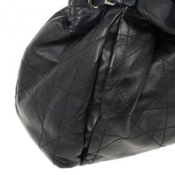 Pre Owned Christian Dior Black Cannage Leather Le Trente Bag