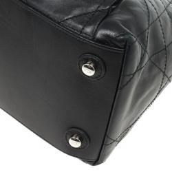 Pre Owned Christian Dior Black Cannage Leather Le Trente Bag