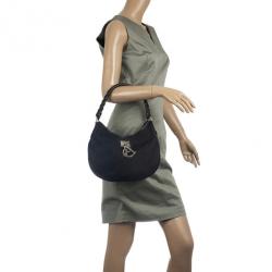 مملوكة مسبقًا Dior Black Diorissimo Canvas Lovely Hobo