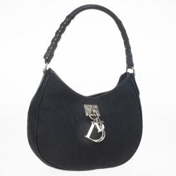 مملوكة مسبقًا Dior Black Diorissimo Canvas Lovely Hobo