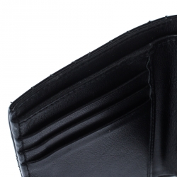 مملوكة مسبقًا محفظة ديور ليدي ديور فرنش جلد لامع مبطن كاناغ سوداء