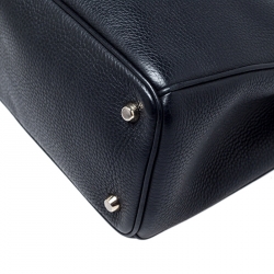 Pre Owned Dior Black Leather Large Diorissimo Shopper Tote