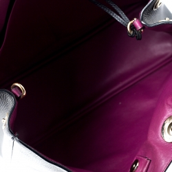 Pre Owned Dior Black Leather Large Diorissimo Shopper Tote