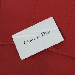 Pre Owned Christian Dior Red Leather Medium 61 Tote