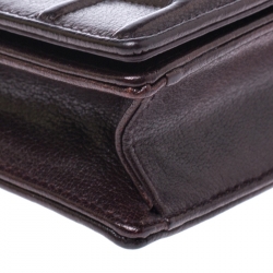 Pre Owned حقيبة كتف ديور ميني ديوراما جلد برونزية ميتالك