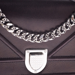 Pre Owned حقيبة كتف ديور ميني ديوراما جلد برونزية ميتالك