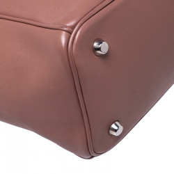 Pre Owned Dior Old Rose Leather Large Diorissimo Shopper Tote