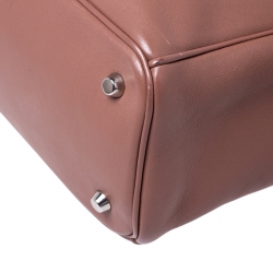 Pre Owned Dior Old Rose Leather Large Diorissimo Shopper Tote