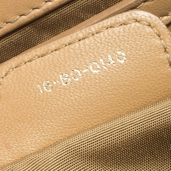 Pre Owned Dior Light Brown Cannage Leather New Lock Flap Bag