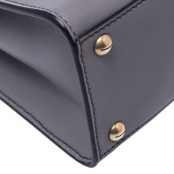 Pre Owned Dior Grey Leather Dior Addict Top Handle Bag