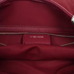 مملوكة مسبقًا Dior Quilted Red Satin Cannage Charming Lock Satchel