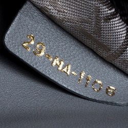 Pre Owned Dior Grey Leather Small Lucky Badges My Lady Dior Tote