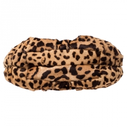 مملوكة مسبقًا Dior Brown Leopard Print Calf Hair Hobo