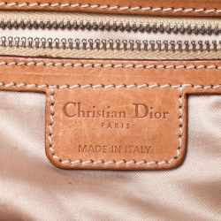 Pre Owned Dior Brown Monogram Coated Canvas and Leather Romantique Trotter Flap Bag