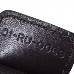 مملوكة مسبقًا حقيبة ديور قلاب Romantique Trotter جلد وكانفاس مقوى مونوغرامية بنية