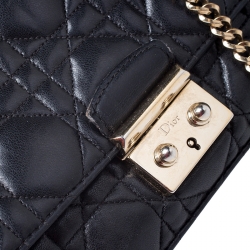 Pre Owned Dior Black Cannage Quilted Leather Miss Dior Promenade Pouch 