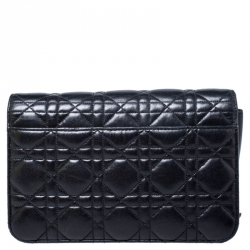 Pre Owned Dior Black Cannage Quilted Leather Miss Dior Promenade Pouch 