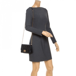 Pre Owned Dior Black Cannage Quilted Leather Miss Dior Promenade Pouch 