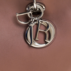 Pre Owned Dior Old Rose Leather Medium Diorissimo Shopper Tote