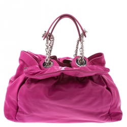 مملوكة مسبقًا حقيبة كتف كريستيان ديور لو ترنت جلد أروجوانية