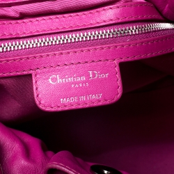 مملوكة مسبقًا حقيبة كتف كريستيان ديور لو ترنت جلد أروجوانية