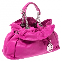 مملوكة مسبقًا حقيبة كتف كريستيان ديور لو ترنت جلد أروجوانية