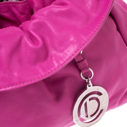 مملوكة مسبقًا حقيبة كتف كريستيان ديور لو ترنت جلد أروجوانية