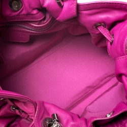 مملوكة مسبقًا حقيبة كتف كريستيان ديور لو ترنت جلد أروجوانية