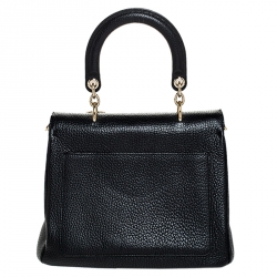 Pre Owned Dior Black Leather Small Be Dior Flap Top Handle Bag