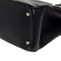 Pre Owned Dior Black Leather Small Be Dior Flap Top Handle Bag