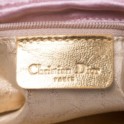 Pre Owned Dior Pink Satin Pochette Bag