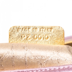 Pre Owned Dior Pink Satin Pochette Bag