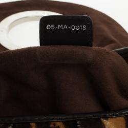 Pre Owned Dior Pony Hair Leopard Printed Jazz Club Shoulder Bag