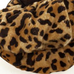 Pre Owned Dior Pony Hair Leopard Printed Jazz Club Shoulder Bag