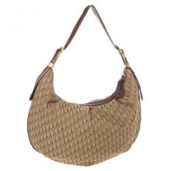 مملوكة مسبقًا Christian Dior Brown Logo Hobo
