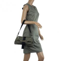 مملوكة مسبقًا Christian Dior Green and Black Small Dual Strap Shoulder Bag
