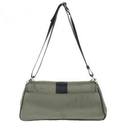مملوكة مسبقًا Christian Dior Green and Black Small Dual Strap Shoulder Bag