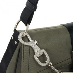 مملوكة مسبقًا Christian Dior Green and Black Small Dual Strap Shoulder Bag