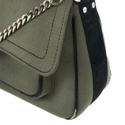 مملوكة مسبقًا Christian Dior Green and Black Small Dual Strap Shoulder Bag
