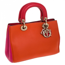 Pre Owned حقيبة يد ديور ديوريسيمو صغيرة جلد ثلاثي اللون