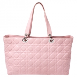 مملوكة مسبقًا حقيبة يد ديور جلد مبطن كاناج وردي