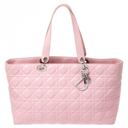 مملوكة مسبقًا حقيبة يد ديور جلد مبطن كاناج وردي