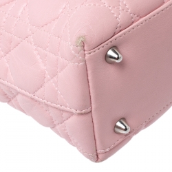 مملوكة مسبقًا حقيبة يد ديور جلد مبطن كاناج وردي