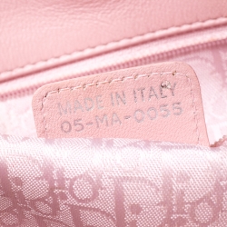 مملوكة مسبقًا حقيبة يد ديور جلد مبطن كاناج وردي