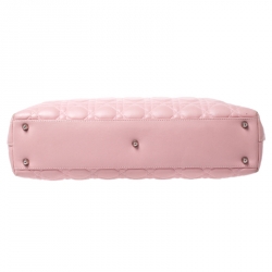 مملوكة مسبقًا حقيبة يد ديور جلد مبطن كاناج وردي