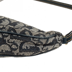 Pre Owned Dior Blue Diorissimo Canvas and Leather Saddle Bag