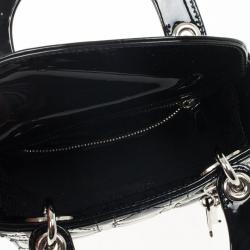 Christian Dior Black Patent Mini Lady Dior Bag