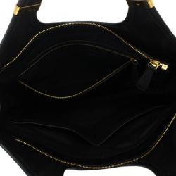 Pre Owned Dior Diorita Black Leather Medium Zipped Hobo