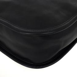 Pre Owned Dior Diorita Black Leather Medium Zipped Hobo