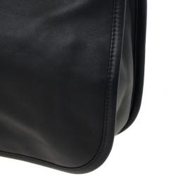 Pre Owned Dior Diorita Black Leather Medium Zipped Hobo